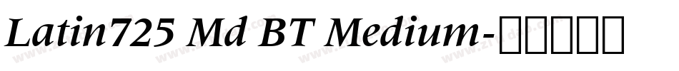 Latin725 Md BT Medium字体转换